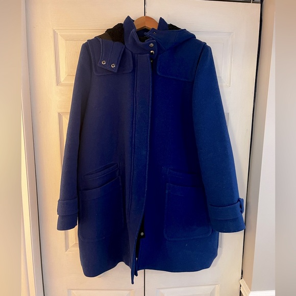 Beautiful electric blue Banana Republic XL wool coat - Picture 1 of 10